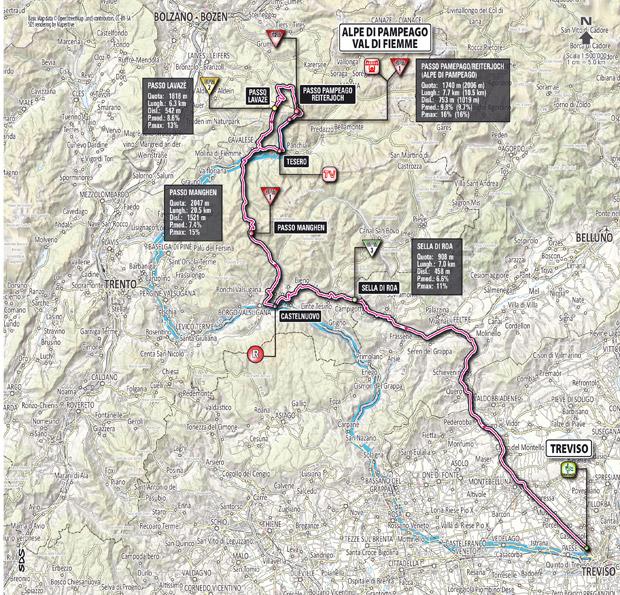 Giro d'Italia Stage 19 Preview Treviso to Alpe di Pampeago/Val di